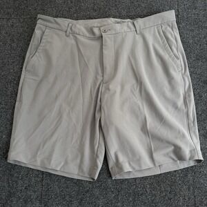Straight Down Shorts Mens 38 Gray 9" Golf Performance‎ Tennis Tech Chino Flat